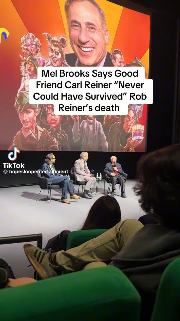 Mel Brooks says he was thankful that his good friend and comedy partner, Carl Reiner, was not alive to see the death of his son Rob Reiner