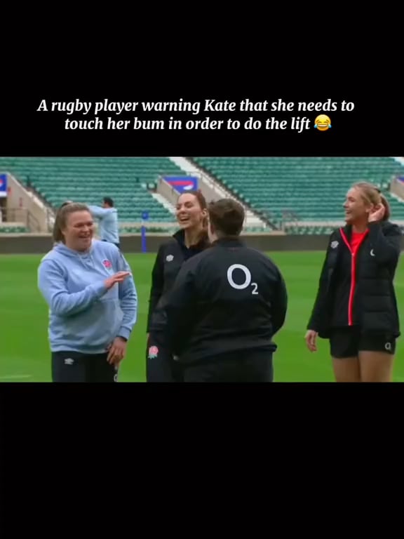 Tb to Kate at a Rugby training in 2022