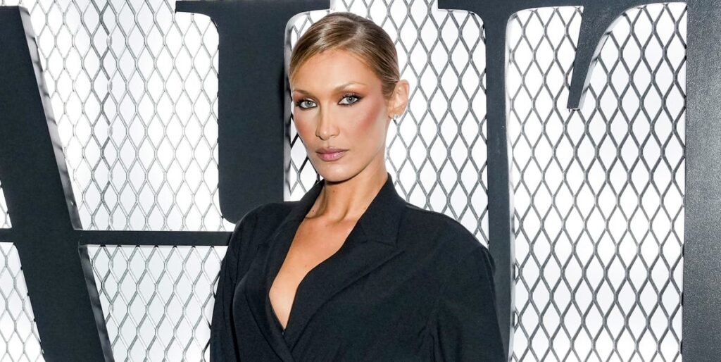 Bella Hadid Wears Naked Dress With Daring Backside Cutouts