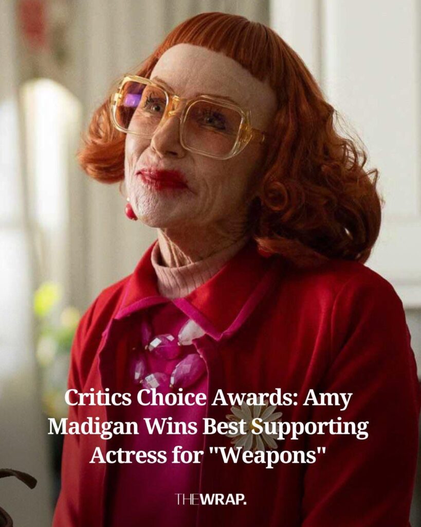 Amy Madigan has won Best Supporting Actress for ‘Weapons’ at the 31st Annual Critics Choice Awards (January 4, 2026)
