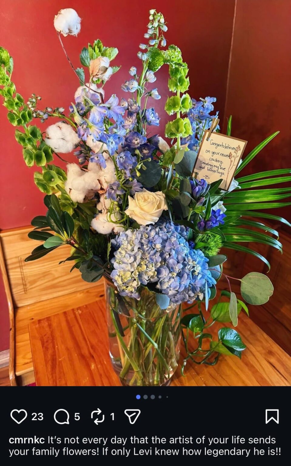 Beyoncé sent flowers to congratulate the family she helped with a gender reveal at the COWBOY CARTER TOUR.