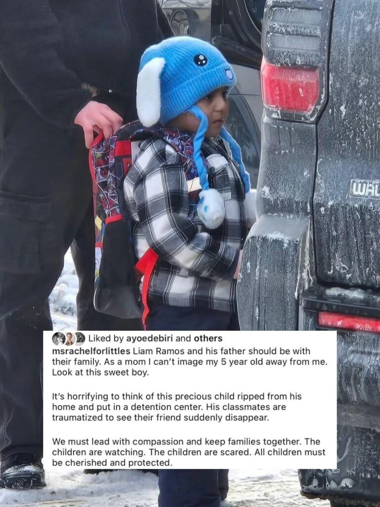Ms Rachel speaks on 5-year-old Liam Ramos who was detained by ICE after arriving home from preschool & used as bait to allow agents entry to the house to detain his father: “Look at this sweet boy. It's horrifying to think of this precious child ripped from his home and put in a detention center.”