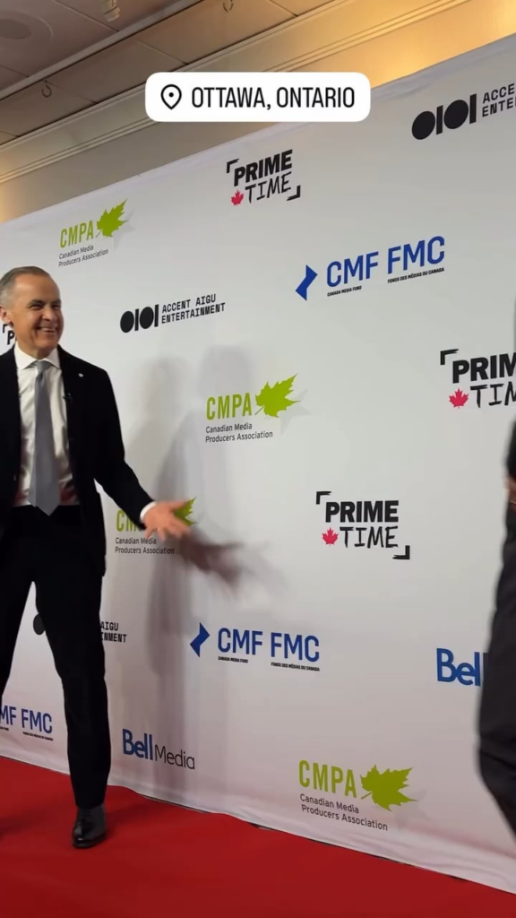 Canadian actor Hudson Williams meets Canadian Prime Minister Mark Carney (former varsity hockey player at Harvard)