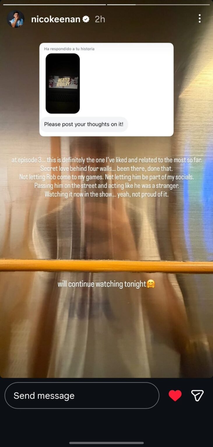 Argentinian field hockey player, Nicolás Keenan, who's engaged to Dutch politician Rob Jetten, says that he related to Heated Rivalry: "Been there, done that. Not letting Rob come to my games. Not letting him be part of my socials. Passing him on the street and acting like he was a stranger."