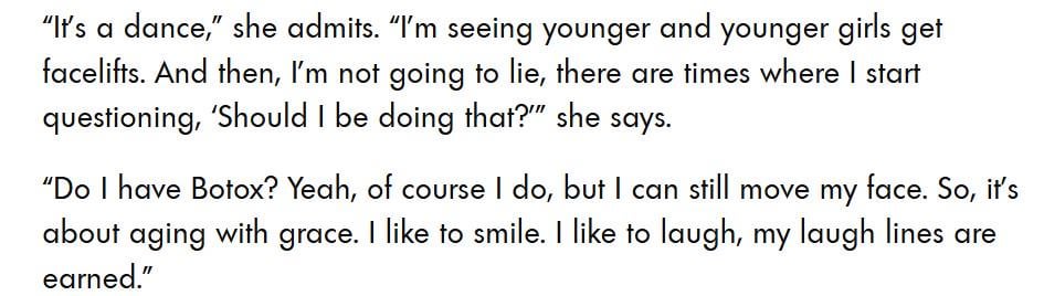 Sarah Michelle Gellar Talks ‘Aging with Grace’: “Do I have Botox? Yeah, of course I do, but I can still move my face. So, it's about aging with grace. I like to smile. I like to laugh, my laugh lines are earned.”