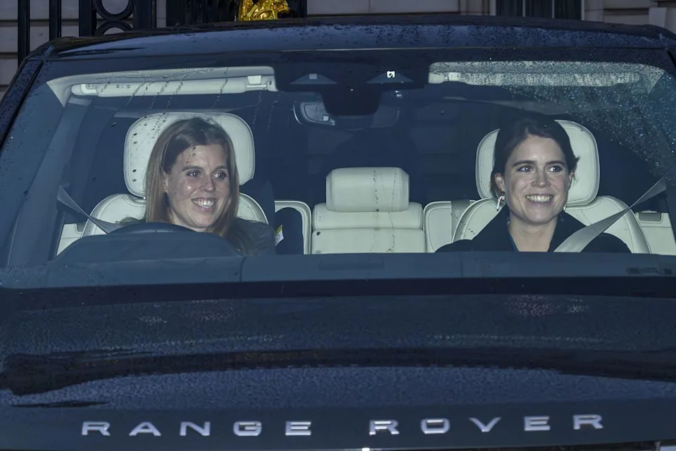 INSTARimages Princess Beatrice and Princess Eugenie attend King Charles' Christmas lunch at Buckingham Palace on Dec. 16, 2025