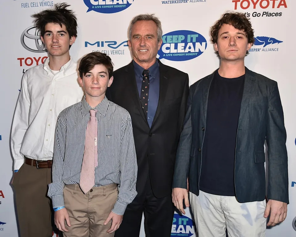 <p>Father and sons: Conor, Aidan and RFK III.</p>