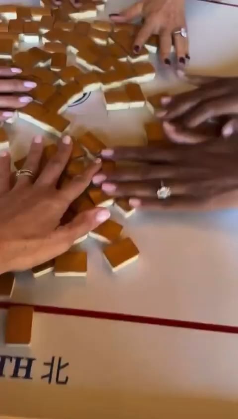 Meghan uploads new Insta video playing mahjong with the girls!