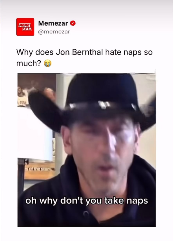 Jon Bernthal apparently can’t stand people who take naps