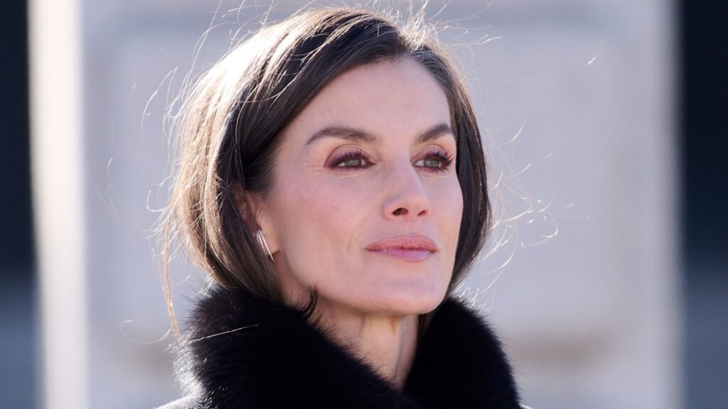 Queen Letizia creates 'instant drama' in faux fur cape