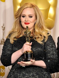 Adele, winner of Best original song for Skyfall in the press room for The 85th Annual Academy Awards Oscars 2013 - PRESS ROOM, The Dolby Theatre at Hollywood & Highland Centre, Los Angeles, CA February 24, 2013. Photo By: Dee Cercone/Everett Collection