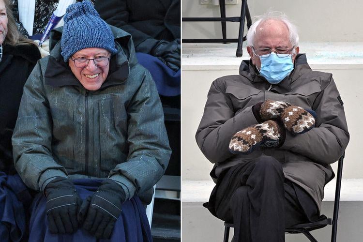 Bernie Sanders' Cozy Inauguration Look Goes Viral Again 5 Years After Mittens Meme — Only This Time He's Smiling