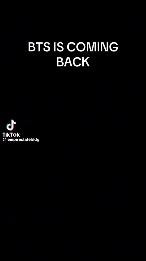 Empire state building posts about BTS's comeback date on Tiktok "IS IT MARCH YET? @BTS"