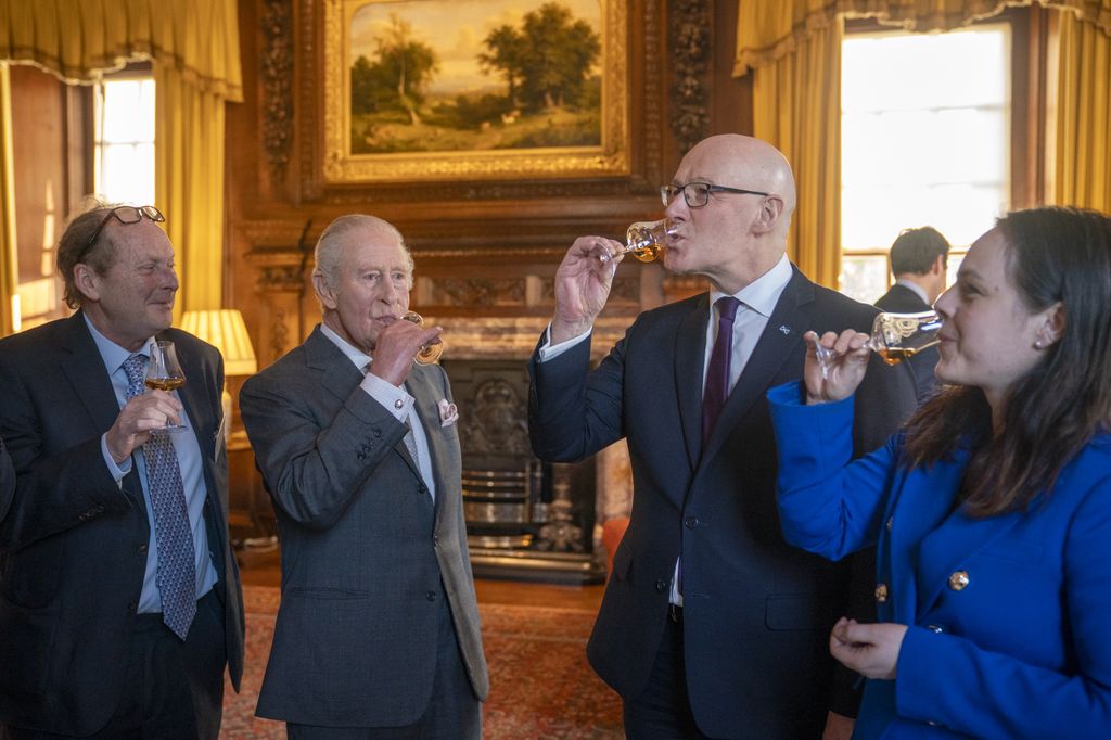 Leonard Russell from Ian MacLeod Distillers enjoyed a dram of whisky with the monarch and ministers