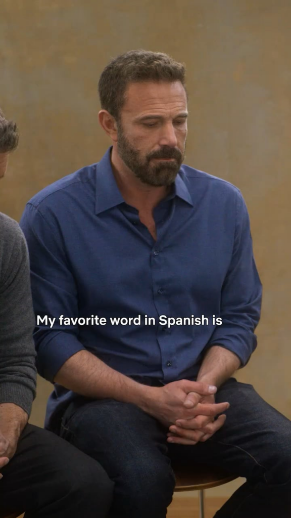 Ben Affleck’s favorite Spanish word is ‘sacapuntas’ (pencil sharpener) because he thought it was a swear word