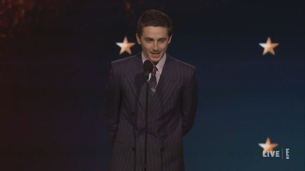 Timothée Chalamet thanks Kylie Jenner after winning Best Actor at the 31st Critics Choice Awards: "Thank you to my partner of three years. Thank you for our foundation. I love you. I couldn't do this without you."