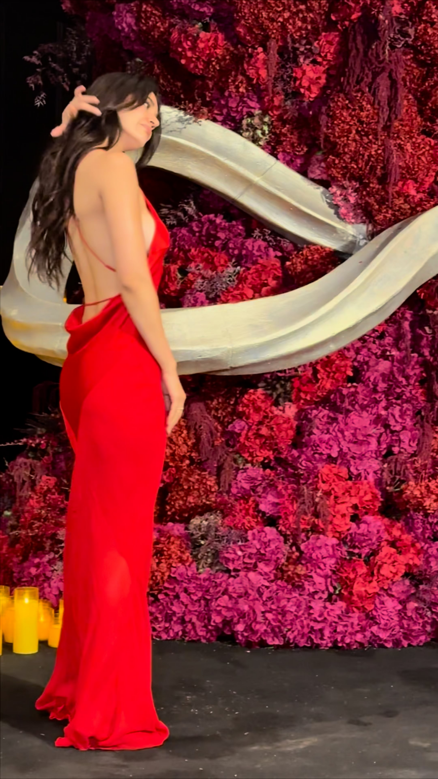 Disha Patani in a fiery red look with a barely-there back is serving all kinds of hot at a wedding reception - IG January 2026