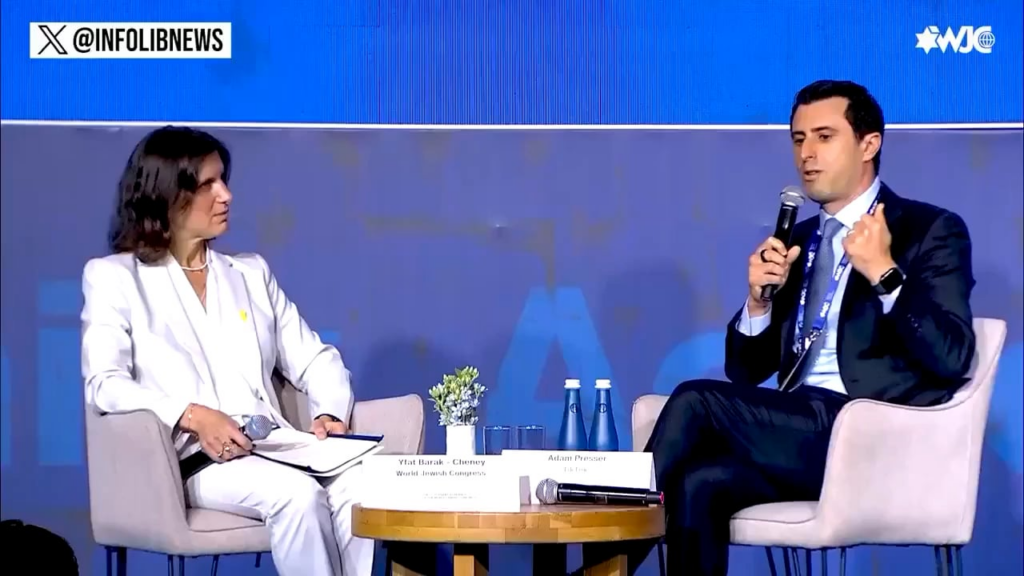 TikTok's new CEO, Adam Presser, told the World Jewish Congress that the platform bans criticism of Zionists.