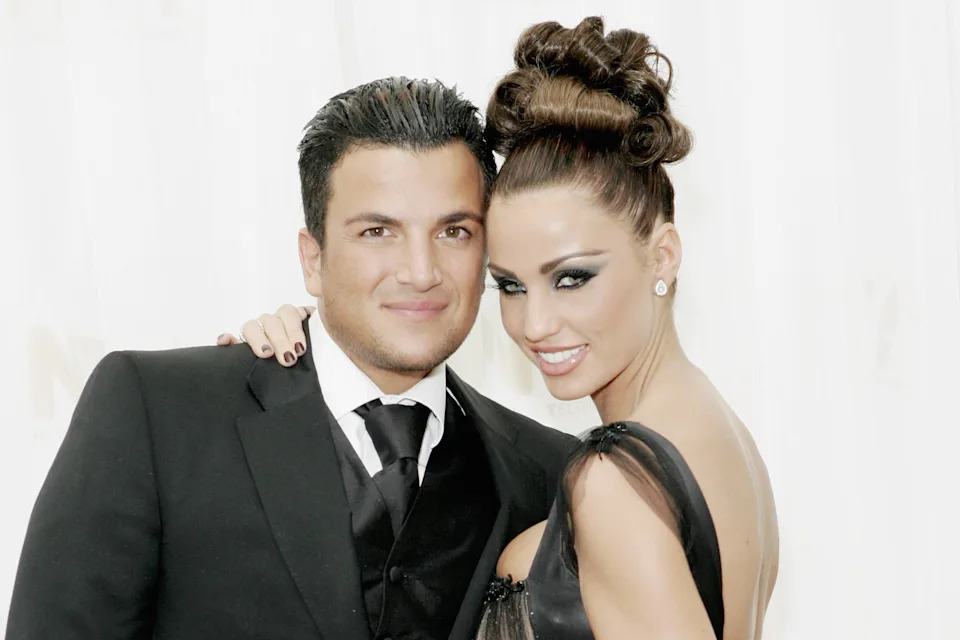 LONDON - OCTOBER 31:  Peter Andre and Katie Price (a.k.a. Jordan) pose in the Awards Room at the National Television Awards 2006 held at the Royal Albert Hall on October 31, 2006 in London, England.  (Photo by MJ Kim/Getty Images)