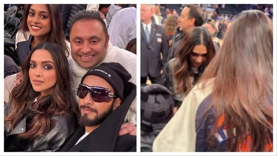 Deepika Padukone and Ranveer Singh watched the game between the New York Knicks and Atlanta Hawks.