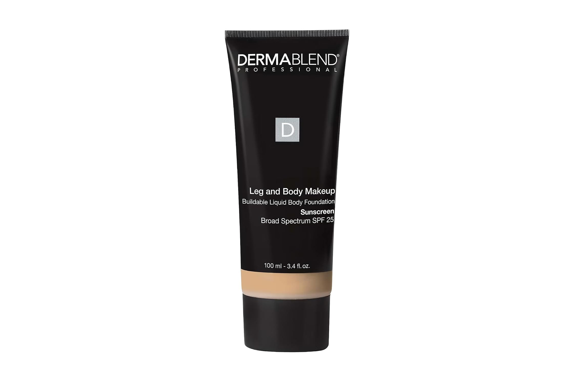Dermablend Leg and Body Makeup, Buildable Liquid Body Foundation with Broad Spectrum SPF 25, 100 ml - 3.4 fl. oz.