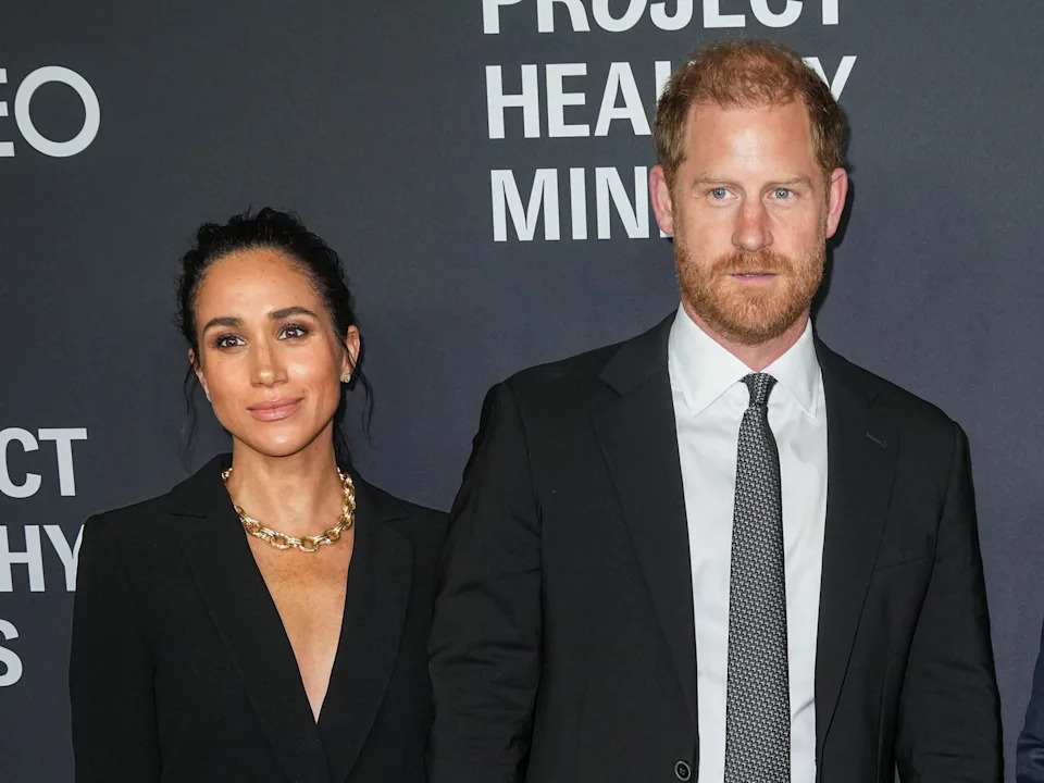 NEW YORK, NEW YORK - OCTOBER 09: (L-R) Meghan, Duchess of Sussex and Prince Harry, Duke of Sussex, attend the Project Healthy Minds 3rd Annual Gala at Spring Studios on October 09, 2025 in New York City. (Photo by John Nacion/WireImage)
