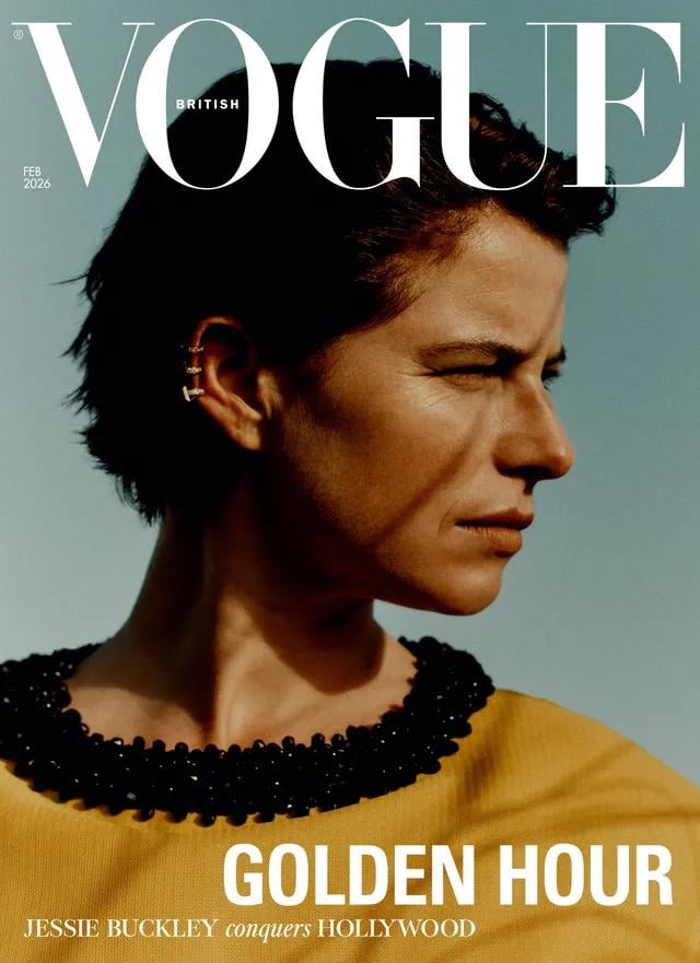 Jessie Buckley for the February 2026 issue of Vogue UK; Photography by Jack Davison