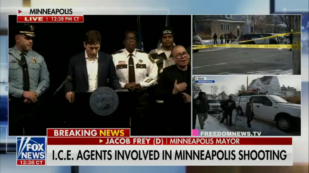 Mayor Jacob Frey: “I do have a message for our community, for our city & I have a message for ICE. To ICE, get the fuck out of Minneapolis. We do not want you here. Your stated reason for being in this city is to create some kind of safety & you are doing exactly the opposite.“