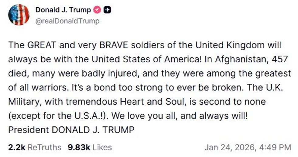 Donald Trump's truth social comment