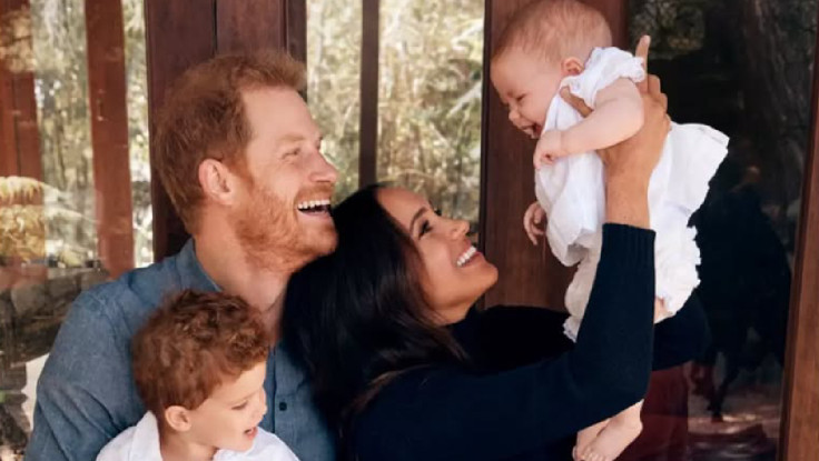 The Duke and Duchess of Sussex, Archie and Lilibet. 