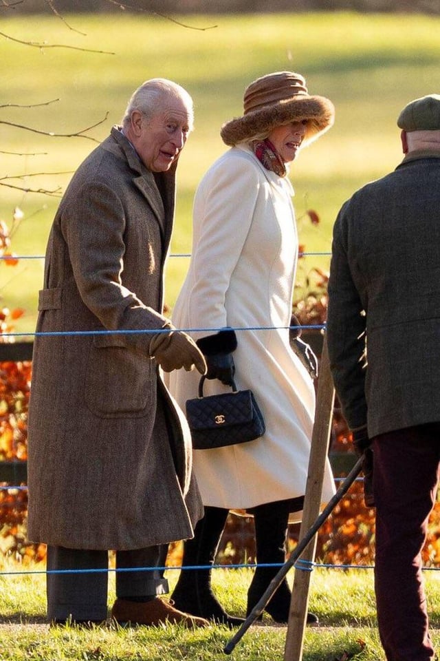 Charles and Camilla attend Sunday service at Sandringham again