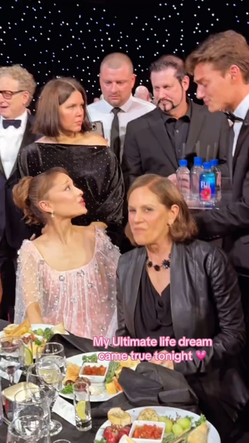 Ariana Grande stopped to talk to a fan named Cruz Martin, who worked as a waiter at the Critics Choice: Tonight I was able to tell Ari how much she means to me. I’ve admired this wonderful woman since I was 4 years old Ariana Grande stopped to talk to a fan named Cruz Martin, who worked as a waiter at the Critics Choice: Tonight I was able to tell Ari how much she means to me. I've admired this wonderful woman since I was 4 years old