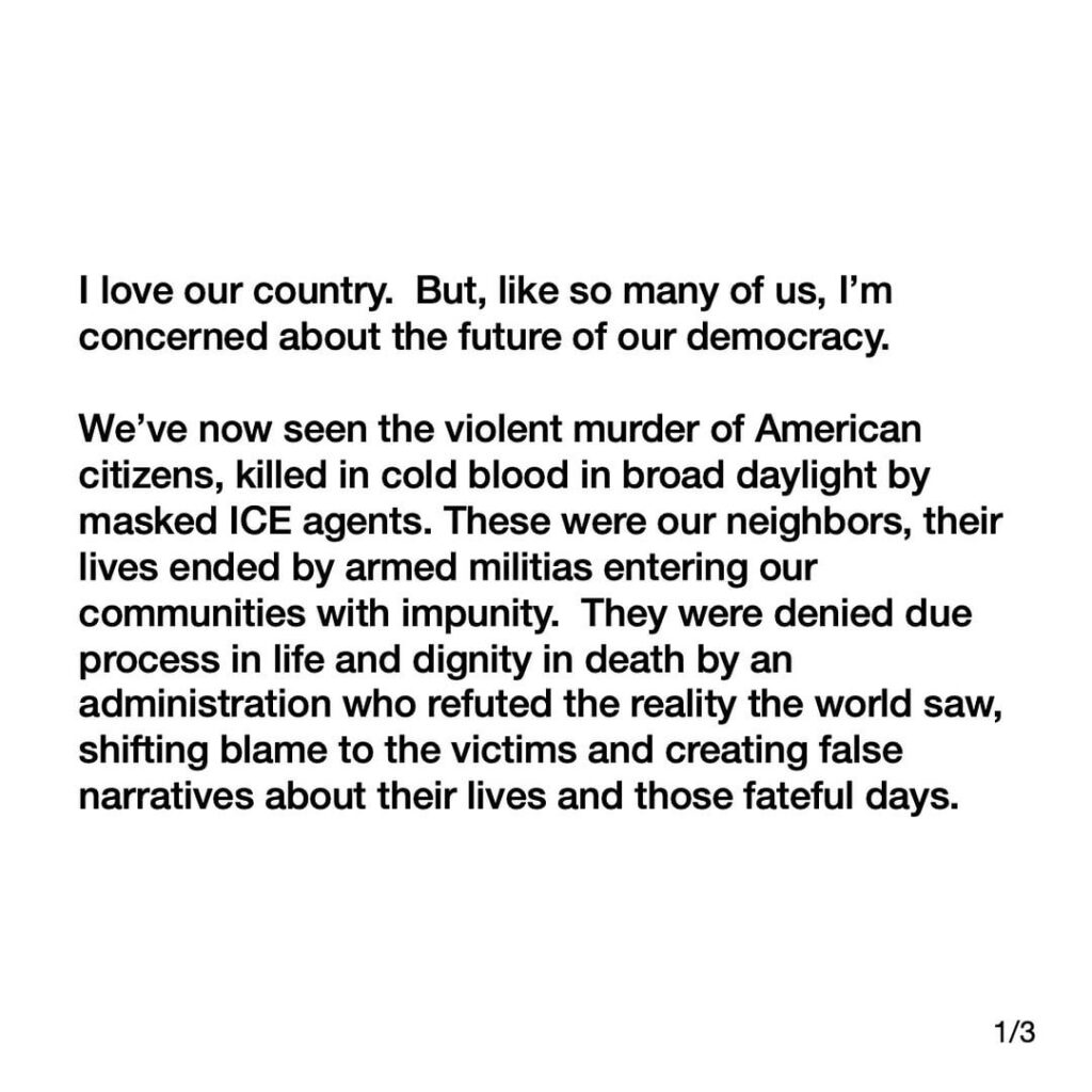 Ben Stiller speaks out  " We have the right to disagree with the actions of the government we elect"