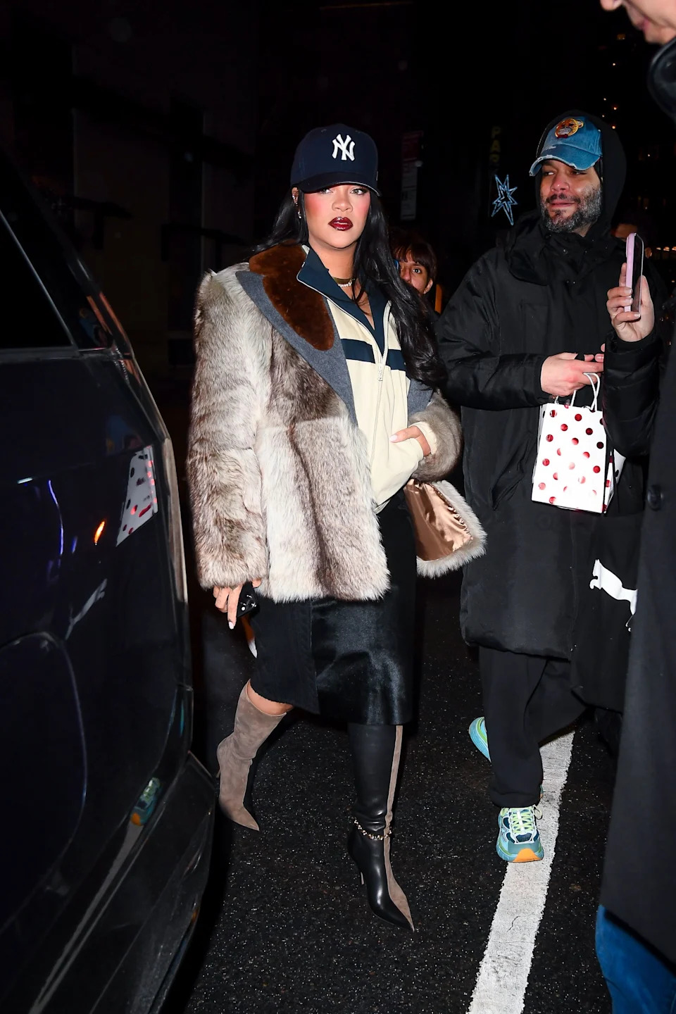 Rihanna seen out and about in Manhattan on January 17, 2026 in New York City.