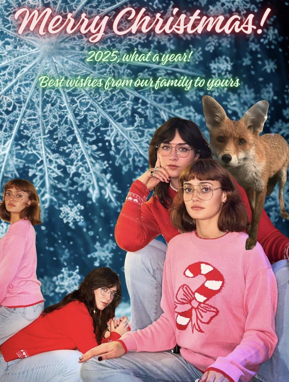 Ella Purnell’s Christmas card via IG (12/25/25)