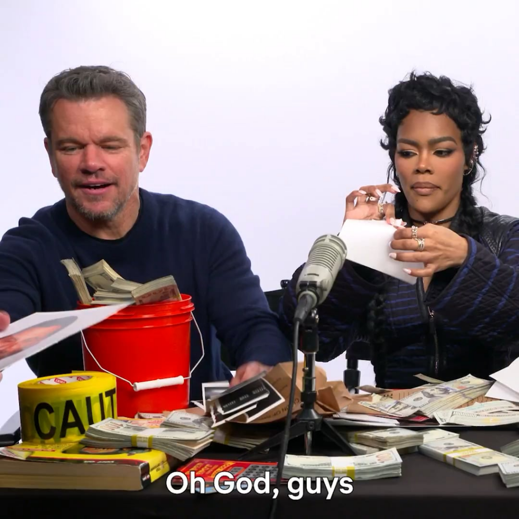 Matt Damon continues his long-running feud with Jimmy Kimmel while promoting his new movie.