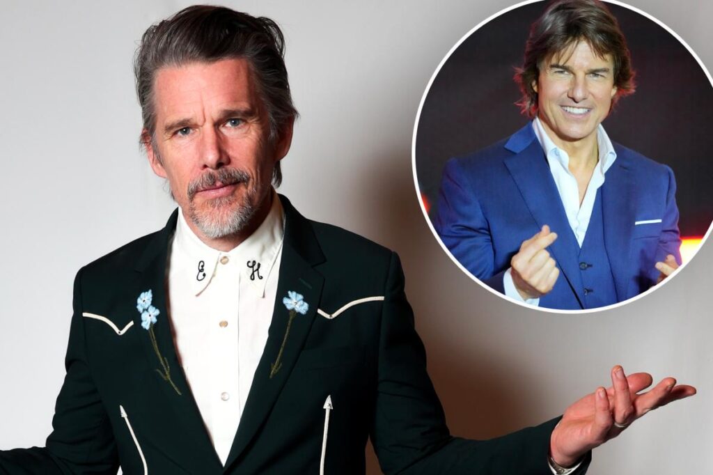 Ethan Hawke says Tom Cruise made him feel angry, less than