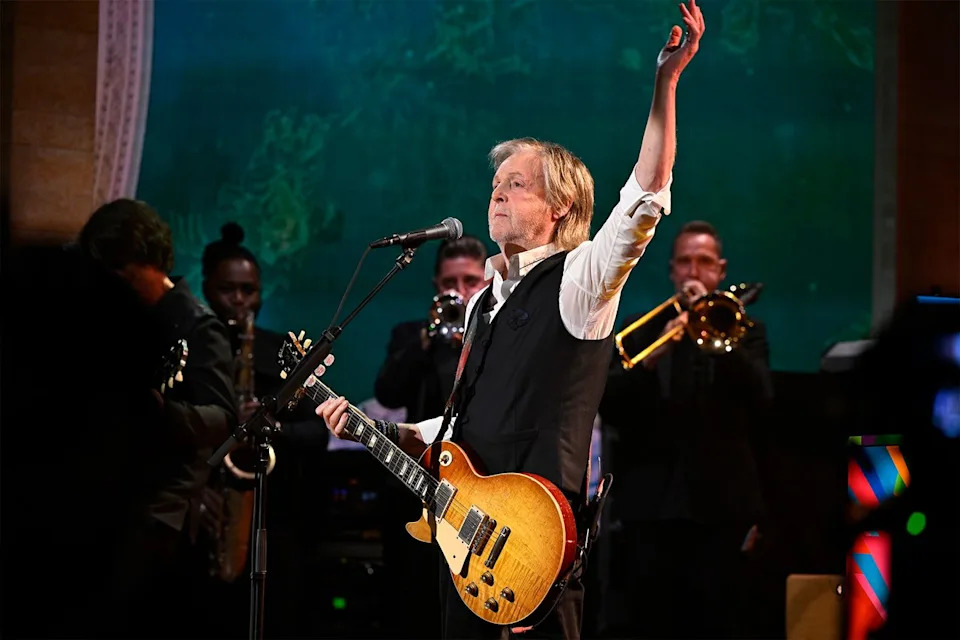 Todd Owyoung/NBC via Getty Paul McCartney performing on 'SNL50: The Anniversary Special'