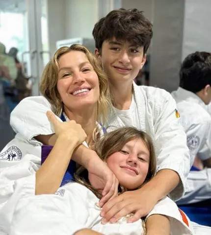 Gisele Bundchen/Instagram Gisele Bündchen with her son Benjamin and daughter Vivian