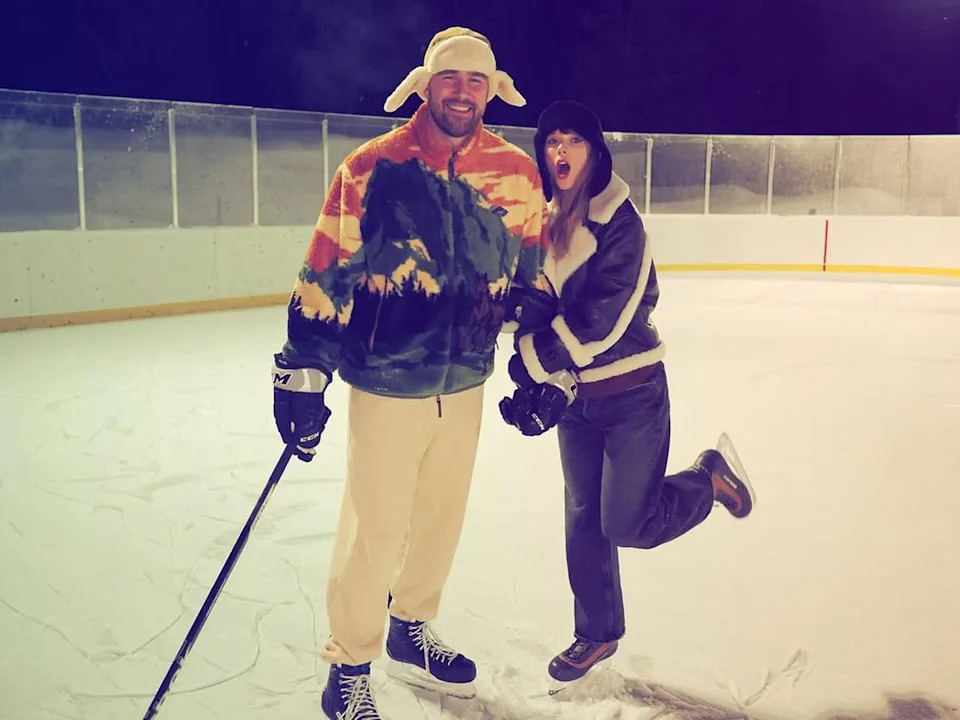 Travis Kelce/Instagram  Travis Kelce and Taylor Swift