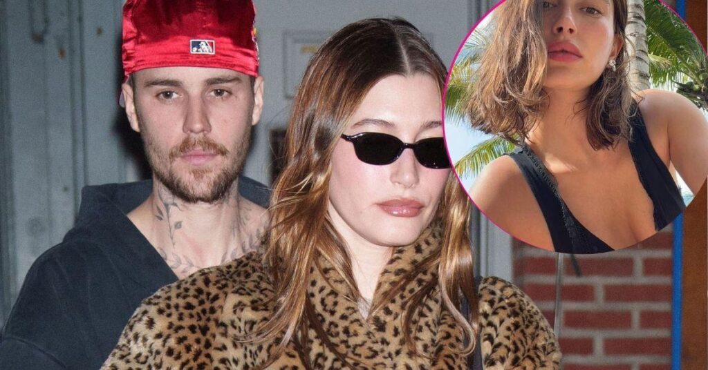 Hailey Bieber Almost Suffers Nip Slip During Trip With Husband Justin