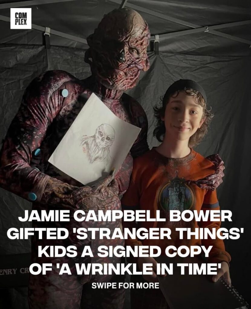 Jamie Campbell Bower gifted ‘Stranger Things’ kids a signed copy of ‘A Wrinkle In Time’