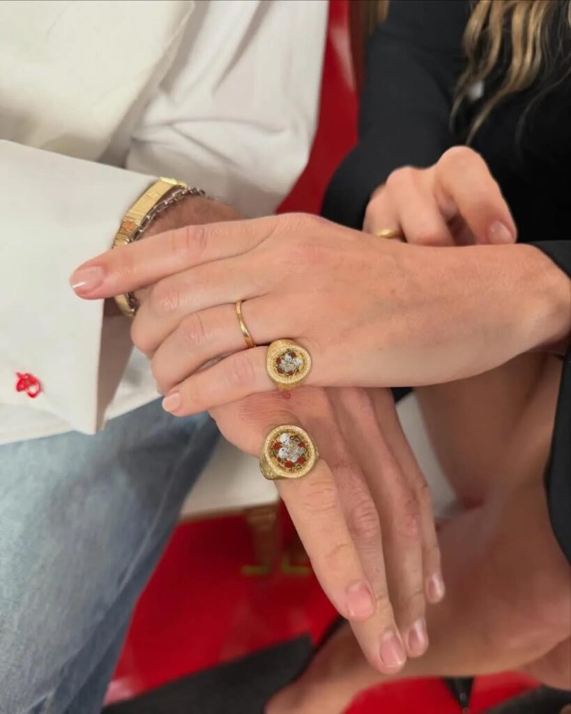 Margot Robbie and Jacob Elordi get matching custom rings for “Wuthering Heights” promo