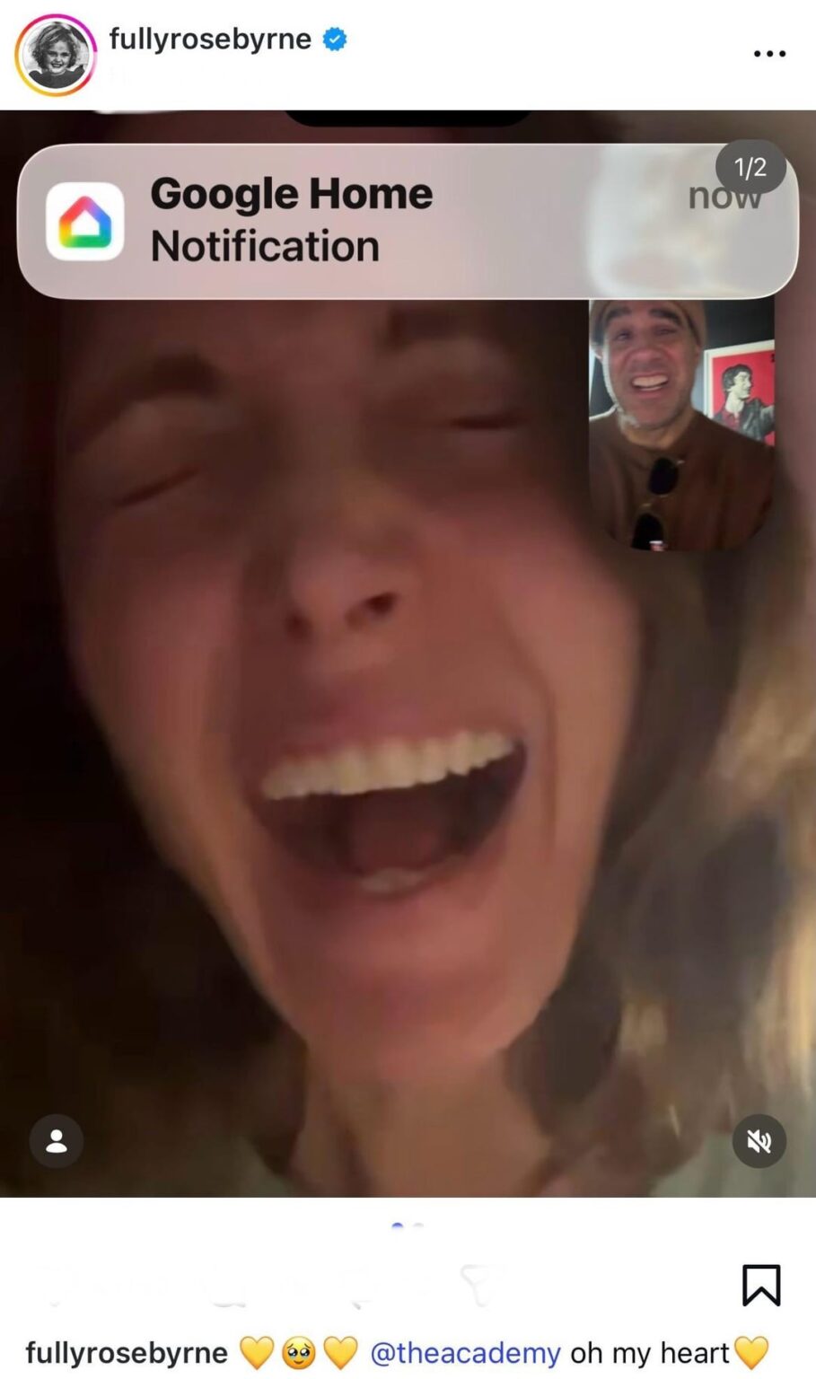 Rose Byrne shares her reaction to her Oscar nomination for Best Actress for ‘If I Had Legs I'd Kick You’ with husband Bobby Cannavale