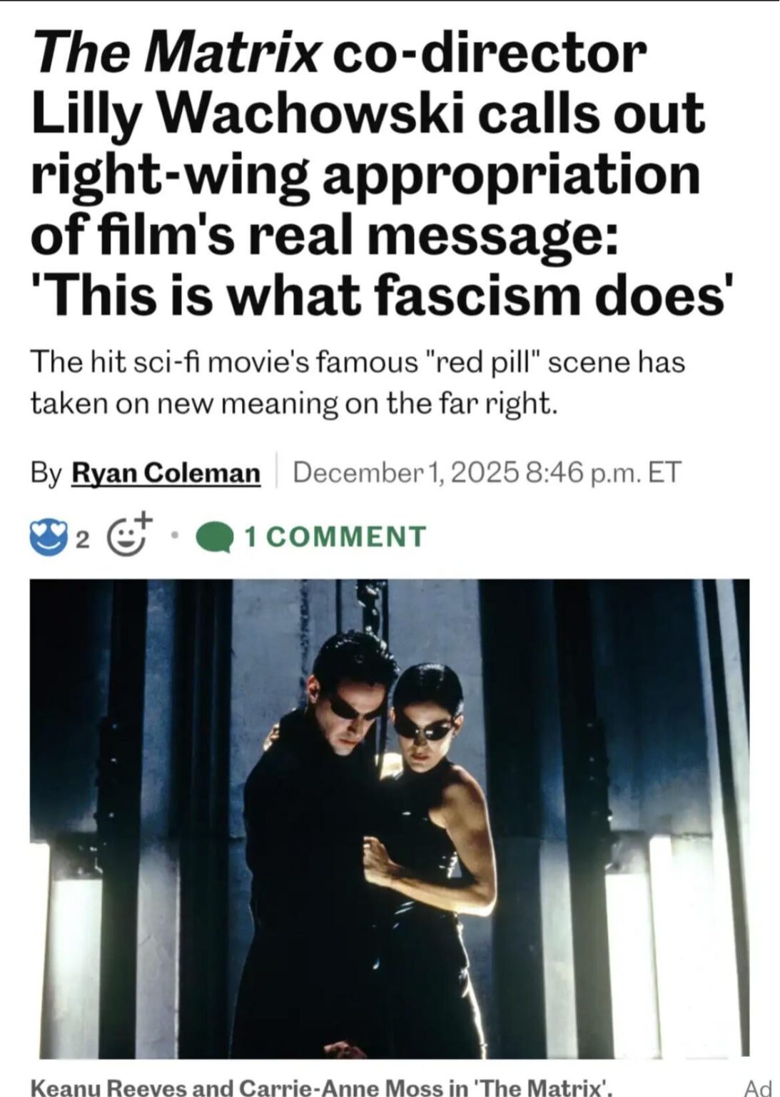 Name a piece of media that have been co-opted by right-wingers?
