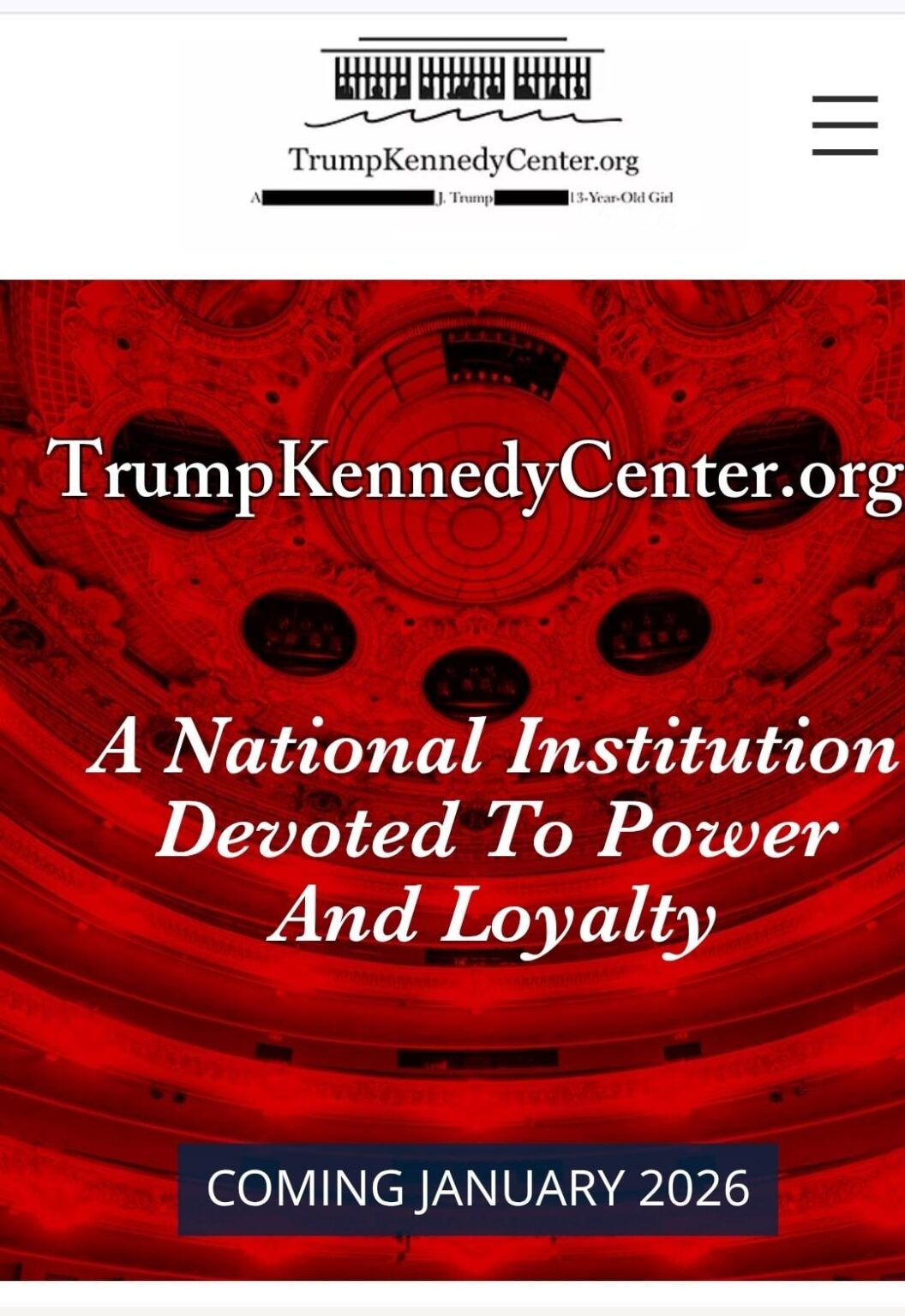 TrumpKennedyCenter.Org is now live