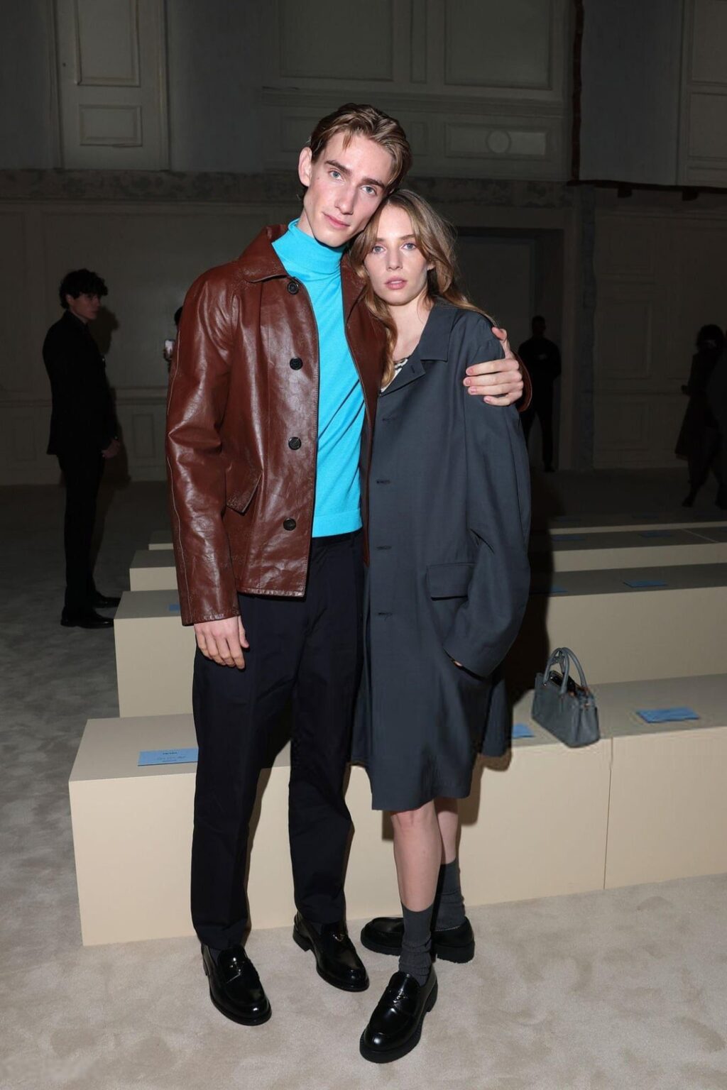 Siblings Maya and Levon Hawke at Prada’s Fall/Winter 2026 Menswear show in Milan (January 18, 2026)