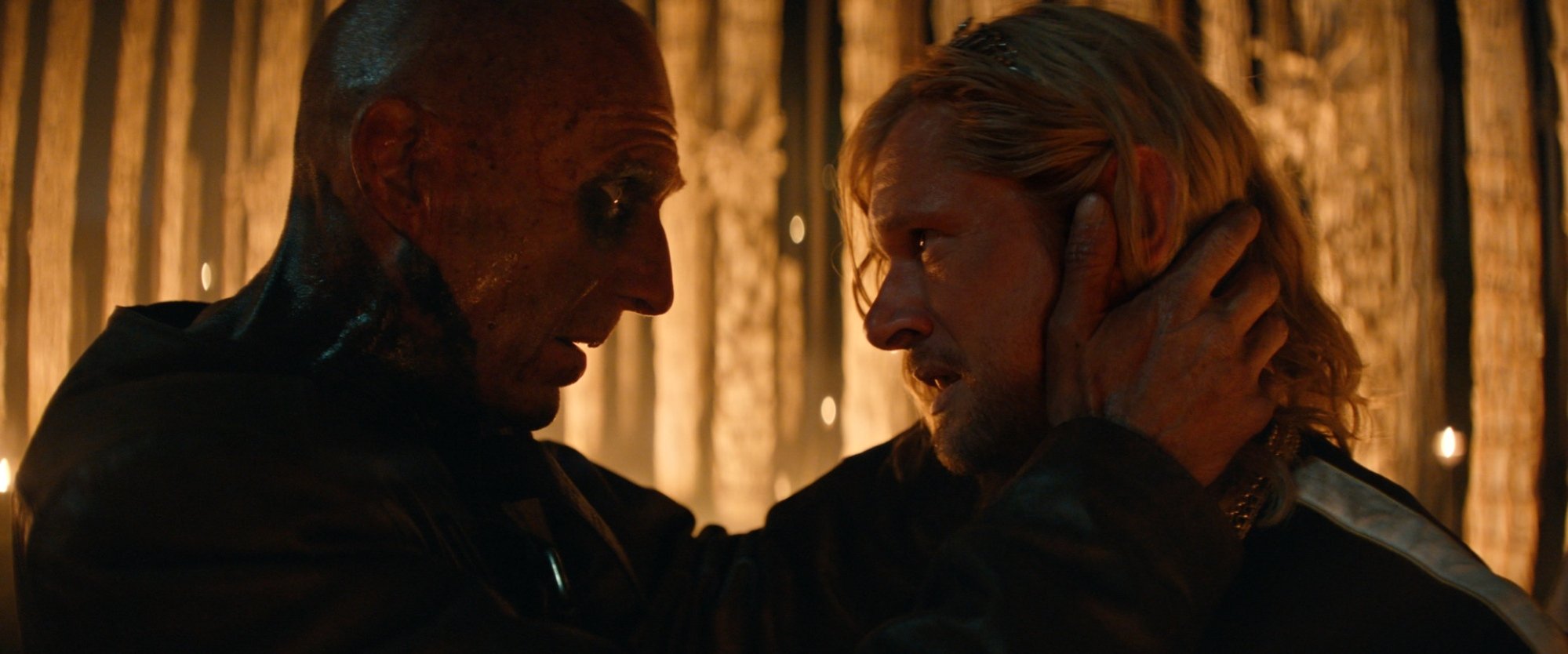 Ralphe Fiennes and Jack O'Connell in "28 Years Later: The Bone Temple."