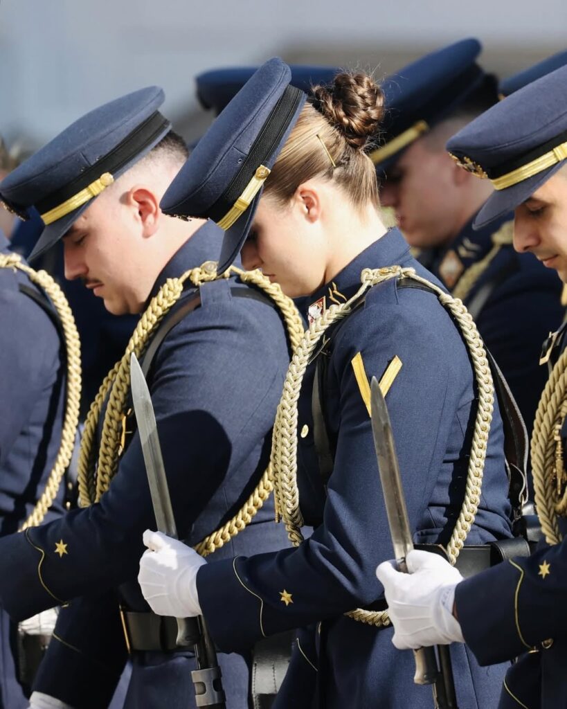 The Princess of Asturias at the celebration of "Our Lady of Loreto", Academia General del Aire.