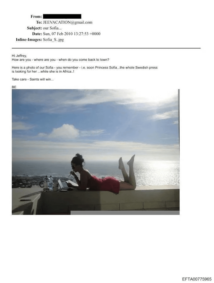 Princess Sofia mentioned again in latest Epstein documents, showing contact in 2010 and 2012 while having previously claimed their last contact was 2005